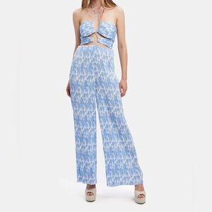 NWT Bardot Hattia cut out jumpsuit in blue floral